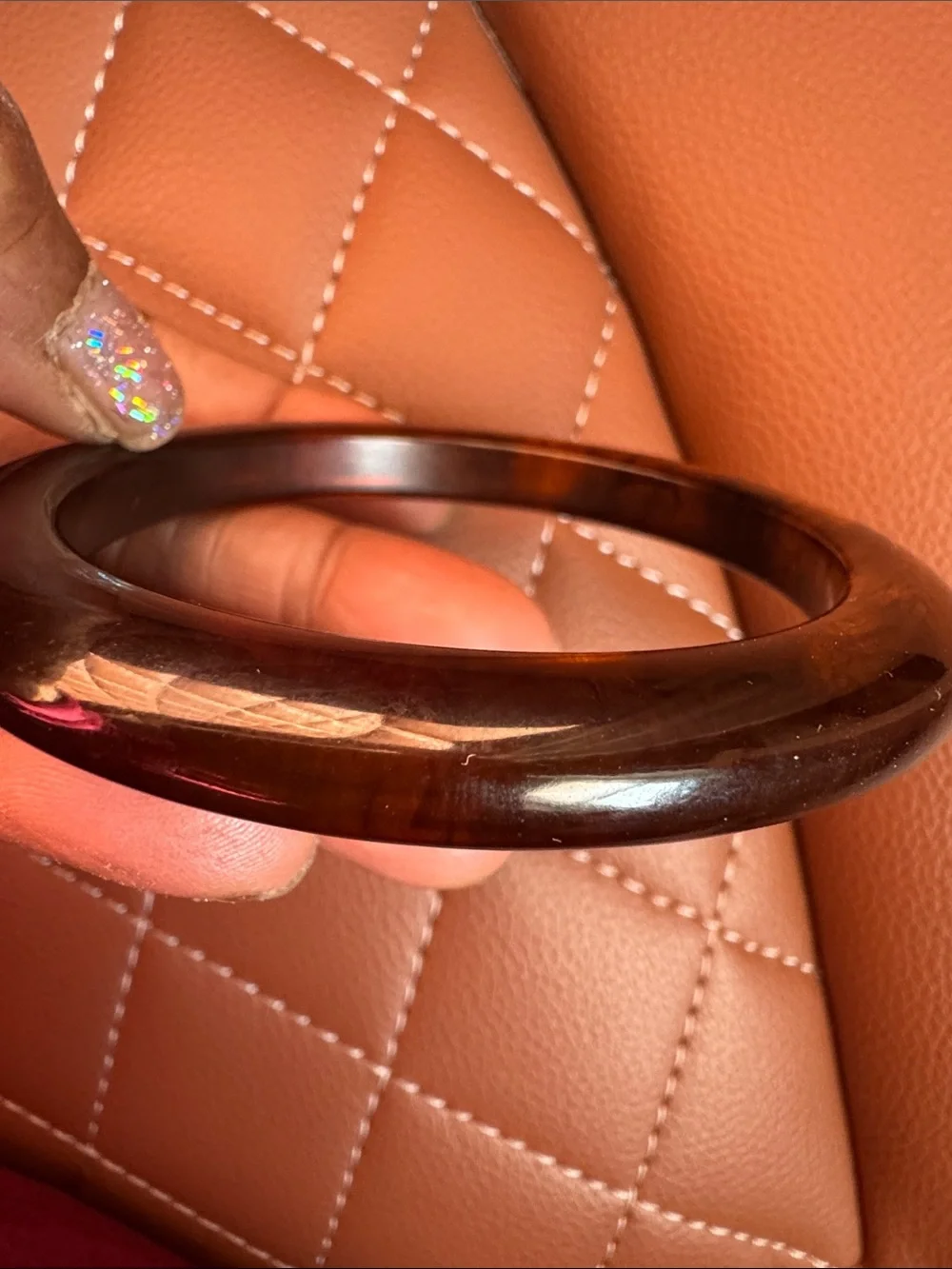 Root Beer Bakelite Bangle Bracelet